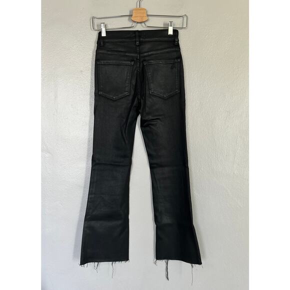 DL1961 Bridget Jeans Instasculpt Boot Cut Coated Black Women's Size 25 High Rise - Picture 3 of 13